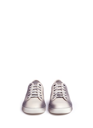 Front View - Click To Enlarge - LANVIN - Sprayed effect leather sneakers