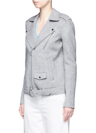 Front View - Click To Enlarge - THEORY - 'Tralsmin DF' wool-cashmere moto jacket