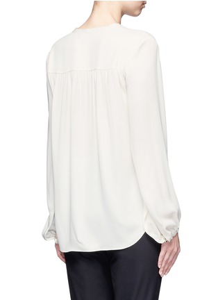 Back View - Click To Enlarge - THEORY - 'Bernetta' tie neck silk georgette blouse