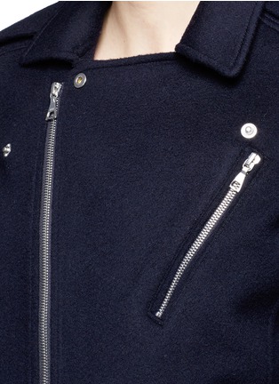 Detail View - Click To Enlarge - THEORY - 'Tralsmin DF' wool-cashmere moto jacket