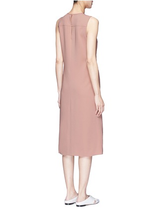 Back View - Click To Enlarge - THEORY - 'Quinlynn' tie waist crepe dress