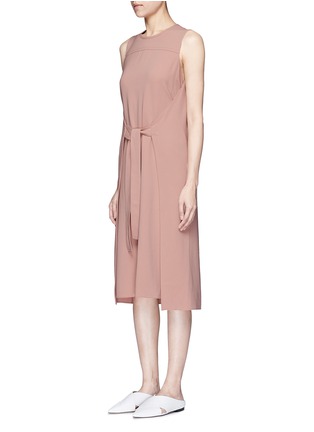 Front View - Click To Enlarge - THEORY - 'Quinlynn' tie waist crepe dress