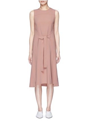 Main View - Click To Enlarge - THEORY - 'Quinlynn' tie waist crepe dress
