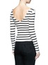 Back View - Click To Enlarge - THEORY - 'Blasina ST' stripe V-back sweater