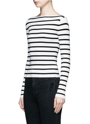 Front View - Click To Enlarge - THEORY - 'Blasina ST' stripe V-back sweater