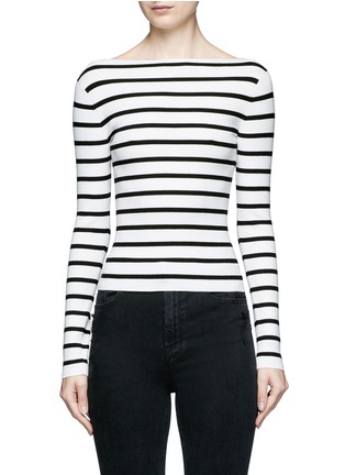 Main View - Click To Enlarge - THEORY - 'Blasina ST' stripe V-back sweater