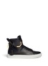 Main View - Click To Enlarge - BUSCEMI SHOES - '125MM Corner Metal' mid top leather sneakers