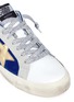 Detail View - Click To Enlarge - GOLDEN GOOSE - 'May' metallic star patch leather velvet sneakers