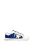 Main View - Click To Enlarge - GOLDEN GOOSE - 'May' metallic star patch leather velvet sneakers