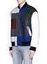 Front View - Click To Enlarge - 72951 - Patchwork leather sleeve varsity jacket