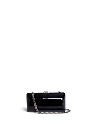 Main View - Click To Enlarge - RODO - 'Tube' patent leather clutch