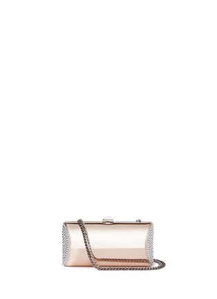 Main View - Click To Enlarge - RODO - 'Tube' mirror leather clutch