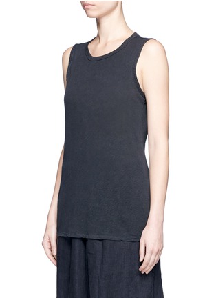 Front View - Click To Enlarge - JAMES PERSE - 'Tomboy' linen-cotton tank top