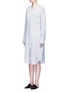 Front View - Click To Enlarge - JAMES PERSE - Stripe dolman sleeve linen shirt dress
