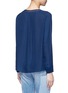 Back View - Click To Enlarge - VINCE - Ribbed trim silk georgette blouse