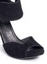 Detail View - Click To Enlarge - PEDRO GARCIA  - 'Swan' peep toe suede sandals