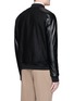 Back View - Click To Enlarge - THEORY - 'Ferge PF' leather sleeve bomber jacket