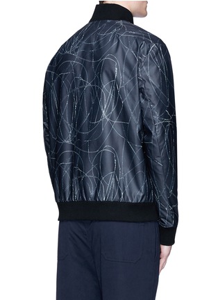 Back View - Click To Enlarge - THEORY - 'Ronin' abstract print bomber jacket