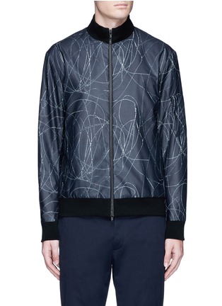Main View - Click To Enlarge - THEORY - 'Ronin' abstract print bomber jacket