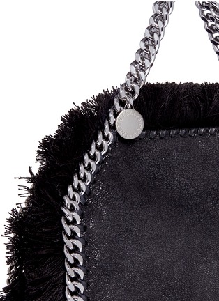Detail View - Click To Enlarge - STELLA MCCARTNEY - 'Falabella' mini swan embroidered chain tote