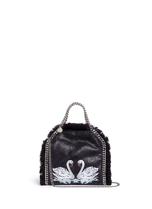 Main View - Click To Enlarge - STELLA MCCARTNEY - 'Falabella' mini swan embroidered chain tote
