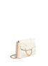 Detail View - Click To Enlarge - STELLA MCCARTNEY - Ruched front flap alter nappa shoulder bag
