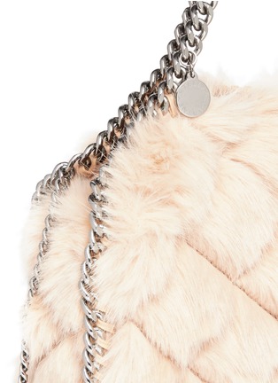 Detail View - Click To Enlarge - STELLA MCCARTNEY - 'Falabella' mini quilted alter fur tote