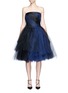 Main View - Click To Enlarge - OSCAR DE LA RENTA - Layered twist tulle strapless dress