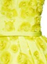 Detail View - Click To Enlarge - OSCAR DE LA RENTA - Organza floral embroidery silk belted strapless gown
