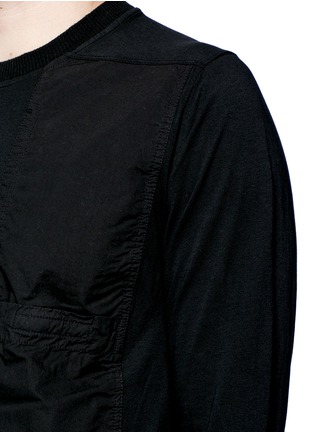 Detail View - Click To Enlarge - RICK OWENS DRKSHDW - Patch pocket long sleeve T-shirt