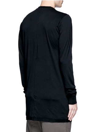 Back View - Click To Enlarge - RICK OWENS DRKSHDW - Patch pocket long sleeve T-shirt