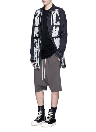 Figure View - Click To Enlarge - RICK OWENS DRKSHDW - Patch pocket long sleeve T-shirt