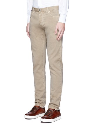 Front View - Click To Enlarge - ISAIA - Cotton twill denim pants