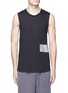 Main View - Click To Enlarge - THE UPSIDE - Logo block print muscle tank top
