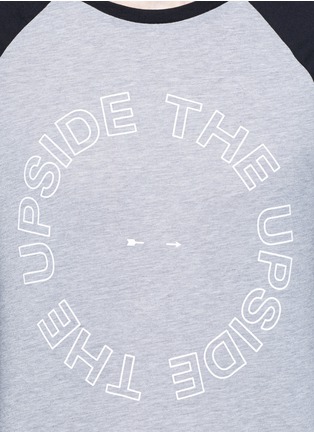 Detail View - Click To Enlarge - THE UPSIDE - Circular logo long sleeve raglan T-shirt