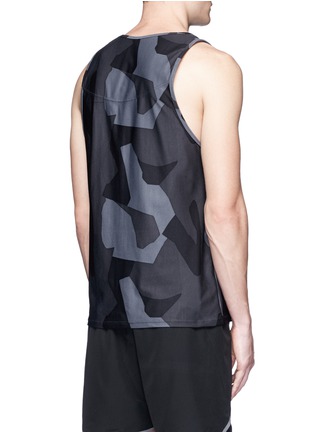 Back View - Click To Enlarge - THE UPSIDE - 'Geo Camo' logo print performance tank top