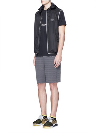 Figure View - Click To Enlarge - THE UPSIDE - Stripe jacquard knit shorts