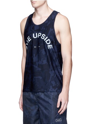 Front View - Click To Enlarge - THE UPSIDE - 'Navy Seals' camouflage print performance tank top