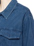 Detail View - Click To Enlarge - CHLOÉ - Acid wash oversize frayed denim shirt
