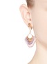 Figure View - Click To Enlarge - FERNANDO JORGE - 'Stream Drop' diamond opal chalcedony 18k rose gold earrings