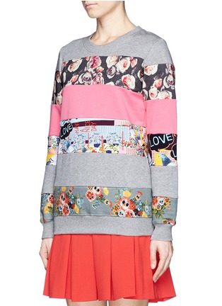 Front View - Click To Enlarge - MARKUS LUPFER - Mix print patchwork sweatshirt
