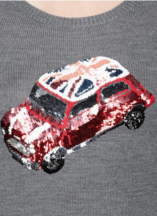 Detail View - Click To Enlarge - MARKUS LUPFER - 'British Mini Car' sequin Emma sweater