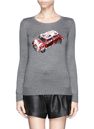 Main View - Click To Enlarge - MARKUS LUPFER - 'British Mini Car' sequin Emma sweater