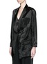 Front View - Click To Enlarge - GIVENCHY - Satin shawl lapel diamond jacquard suiting jacket