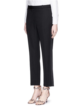 Front View - Click To Enlarge - GIVENCHY - Silk tuxedo stripe wool suiting pants