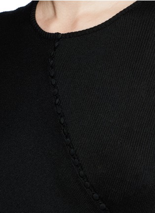 Detail View - Click To Enlarge - GIVENCHY - Asymmetric hem cashmere-silk knit top