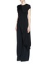 Front View - Click To Enlarge - GIVENCHY - Asymmetric hem cashmere-silk knit top