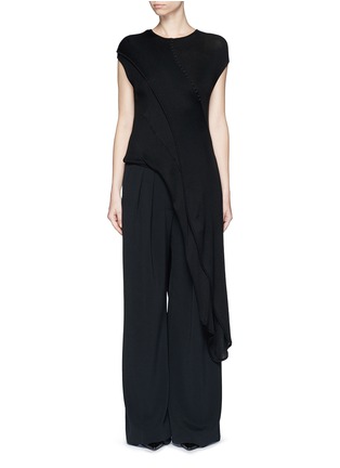 Main View - Click To Enlarge - GIVENCHY - Asymmetric hem cashmere-silk knit top