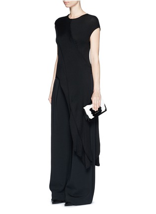 Figure View - Click To Enlarge - GIVENCHY - Asymmetric hem cashmere-silk knit top