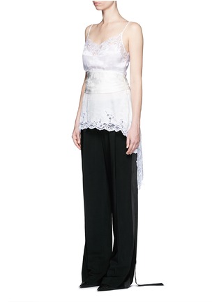Figure View - Click To Enlarge - GIVENCHY - Lace trim diamond floral jacquard camisole